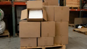 Boxes of absorbent pads