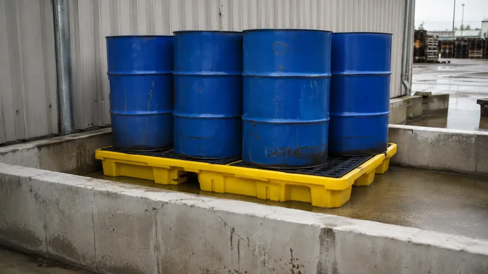Drums stored on a spill 01-compressed