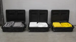 Grey white and yellow spill kits-compressed