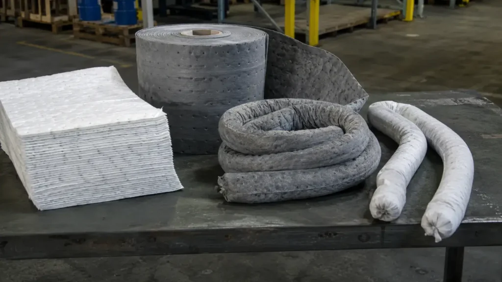 Range of industrial absorbents-compressed