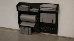 Wall-mounted maintenance station-