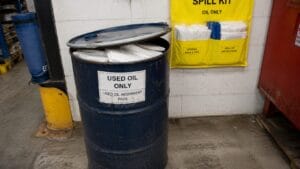 used oil absorbent pads