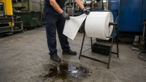 white oil absorbent roll-compressed